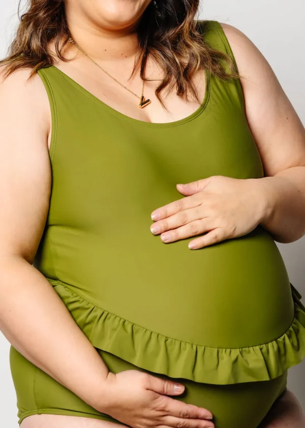 Olive Green | Skirted One-Piece