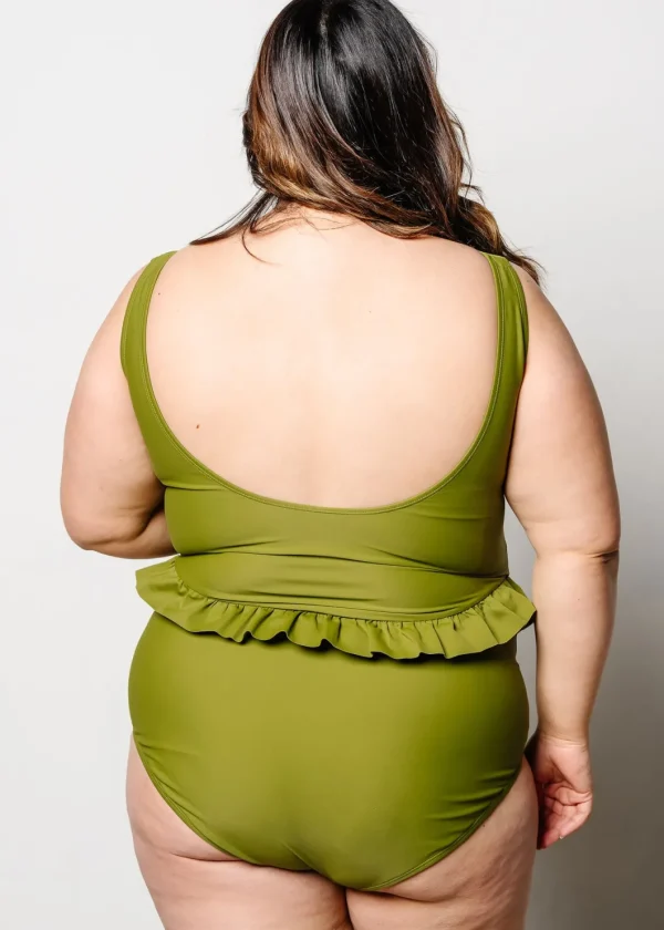 Olive Green | Skirted One-Piece