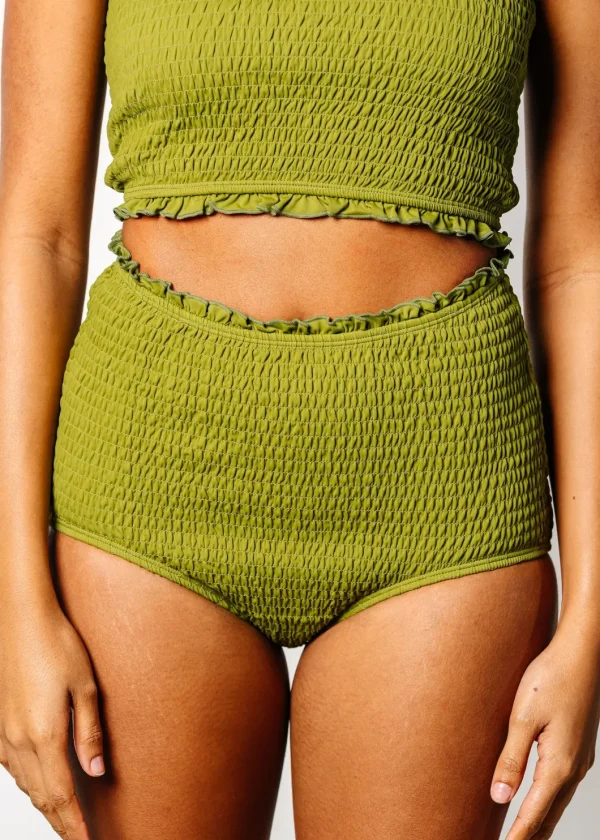Olive Green | Smocked Bottoms
