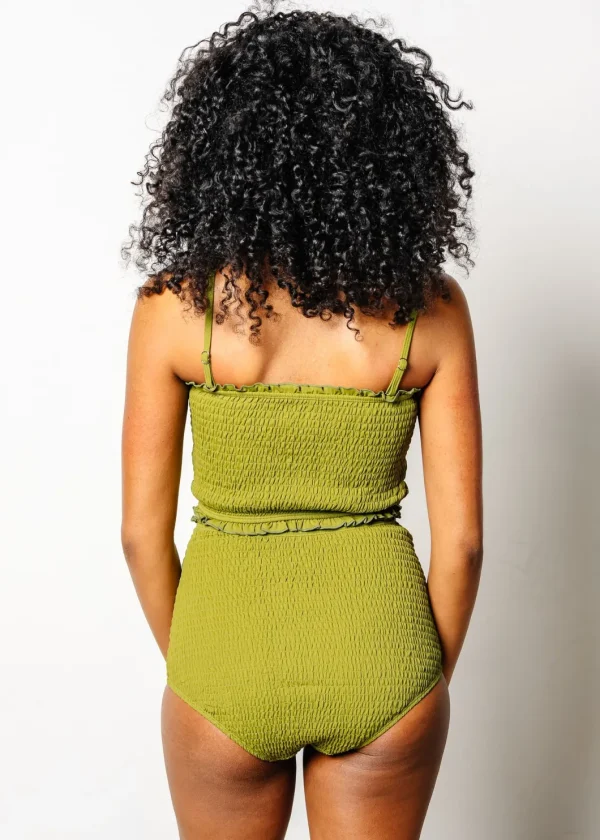 Olive Green | Smocked Bottoms