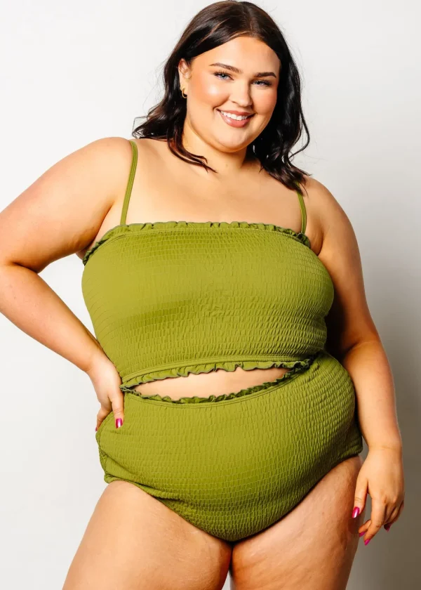 Olive Green | Smocked Bottoms
