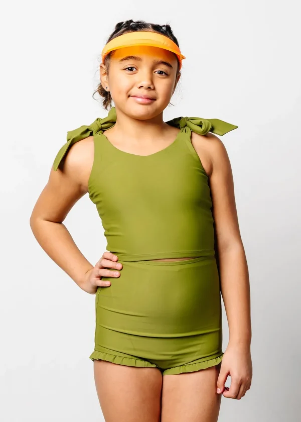 Olive Green | Youth All Ruffled Up Bottoms