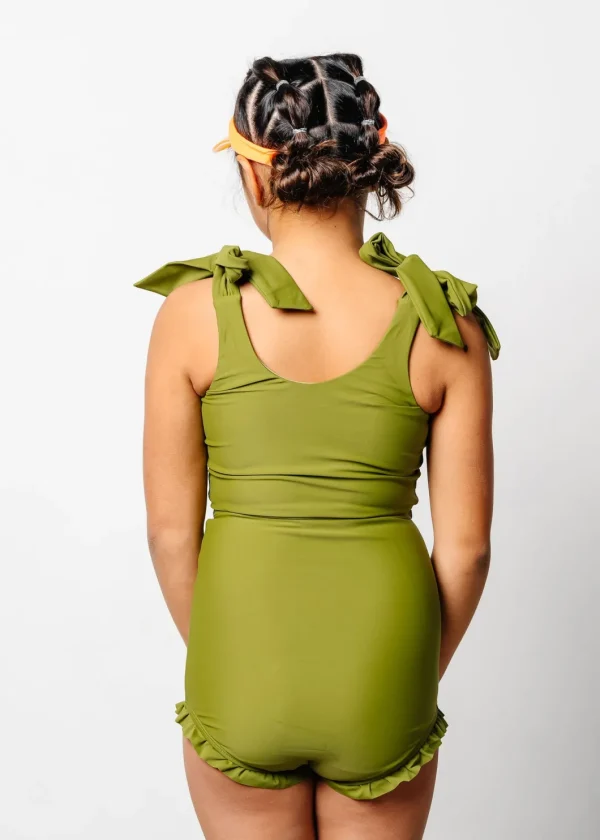 Olive Green | Youth All Ruffled Up Bottoms