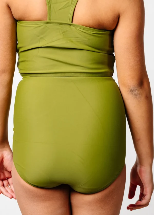 Olive Green | Youth Down in Front Ruffle Bottoms