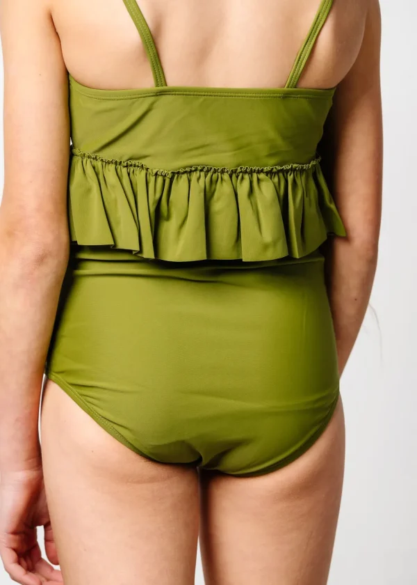 Olive Green | Youth High-Waisted Bottoms