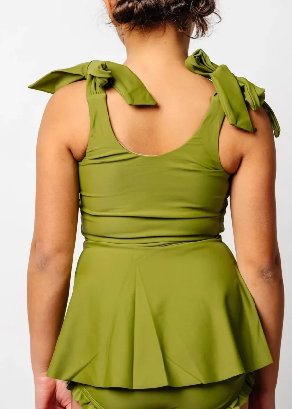 Olive Green | Youth Knot Top