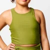 Olive Green | Youth Racer Back Top