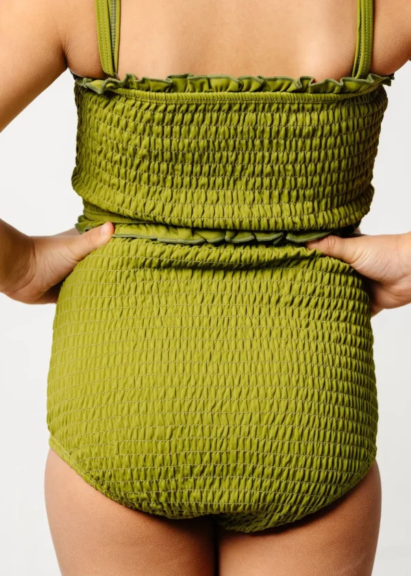 Olive Green | Youth Smocked Bottoms