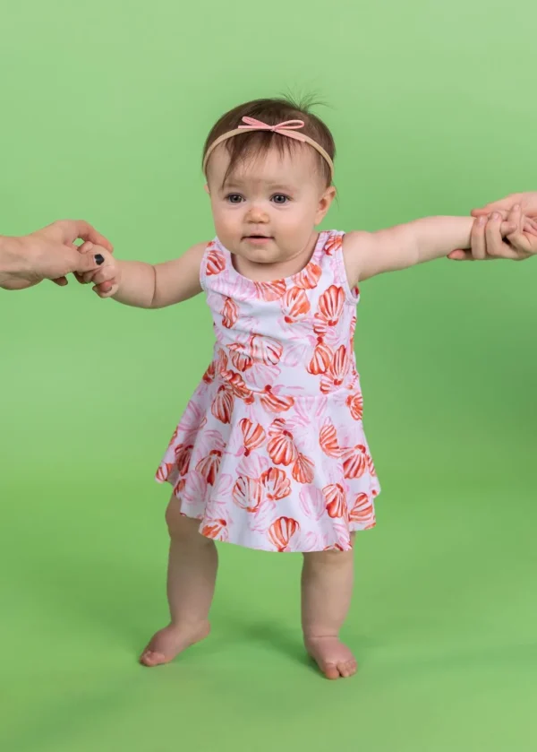 Painted Clams | Baby Skirted One-Piece