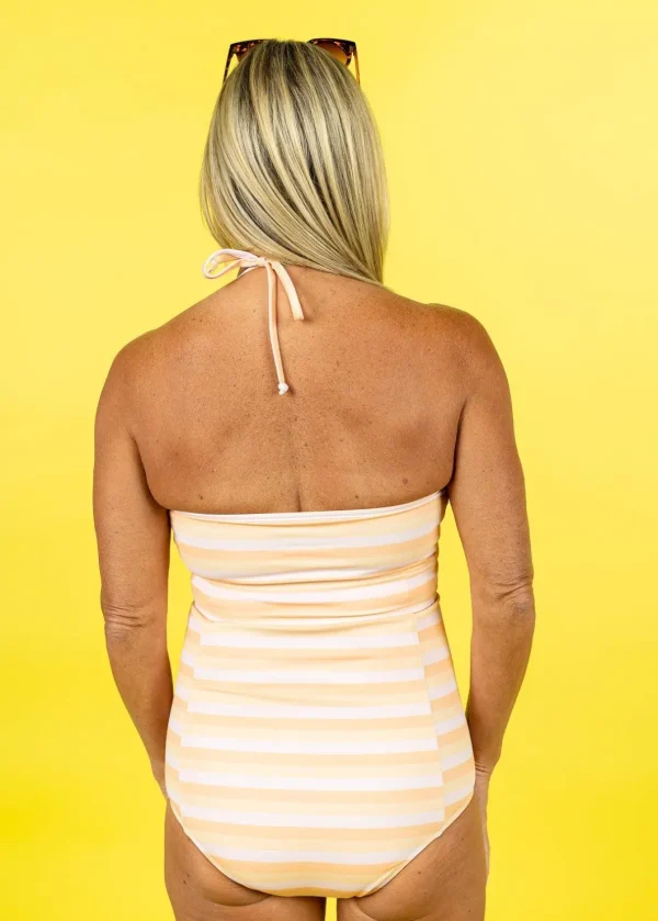 Peachy Stripe | Extended High-Waisted Bottoms