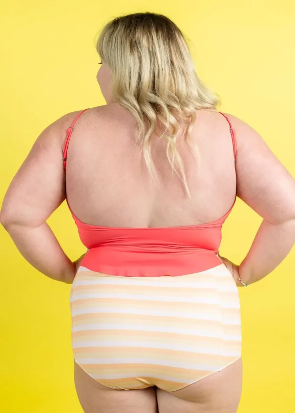 Peachy Stripe | High-Waisted Bottoms