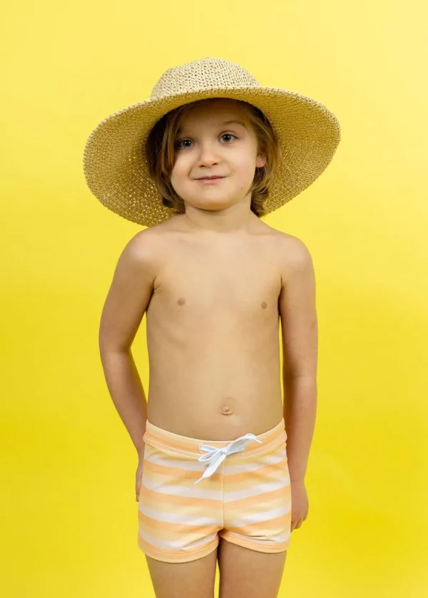 Peachy Stripe | Mini Euro Shorts