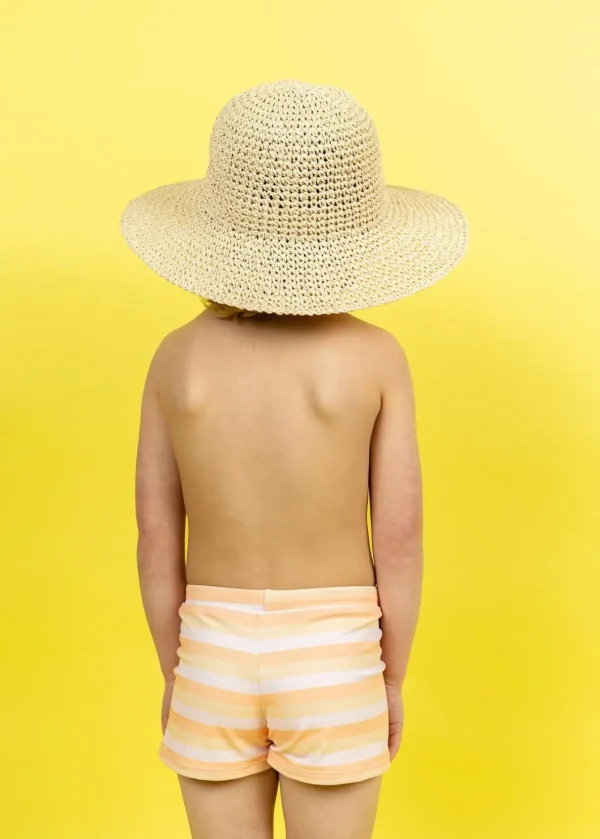 Peachy Stripe | Mini Euro Shorts