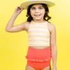 Peachy Stripe | Mini Racer Back Top
