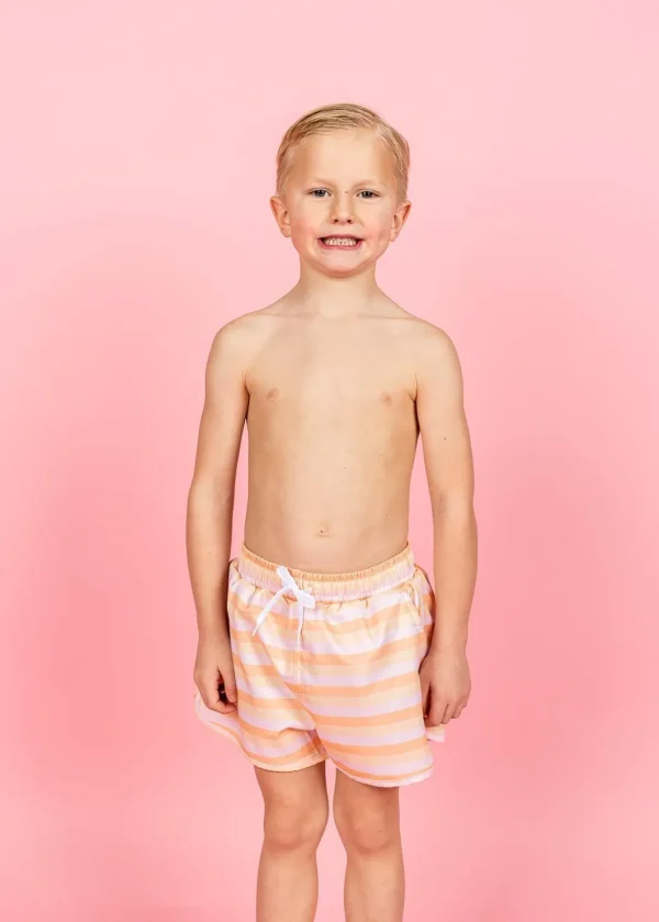 Peachy Stripe | Mini Retro Shorties