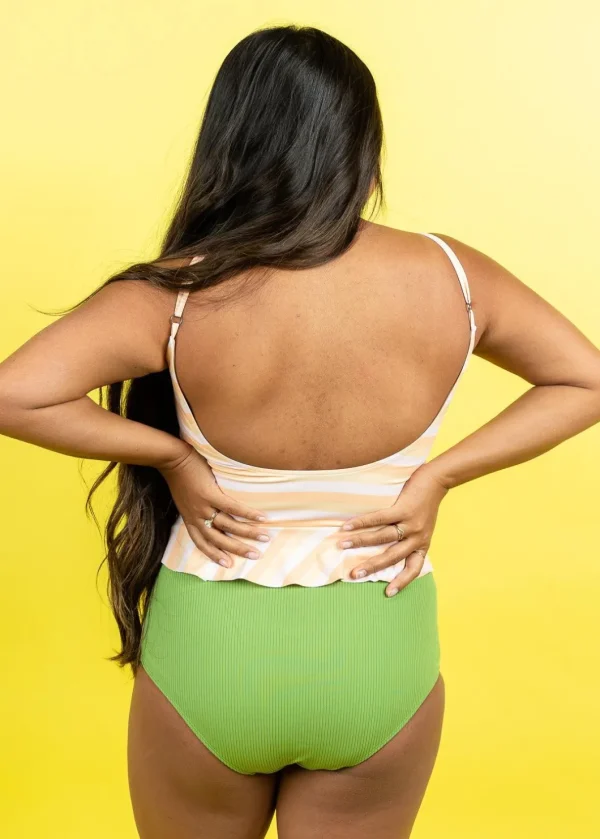 Peachy Stripe | Scoop Back Top