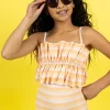 Peachy Stripe | Youth High-Waisted Bottoms