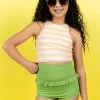 Peachy Stripe | Youth Racer Back Top