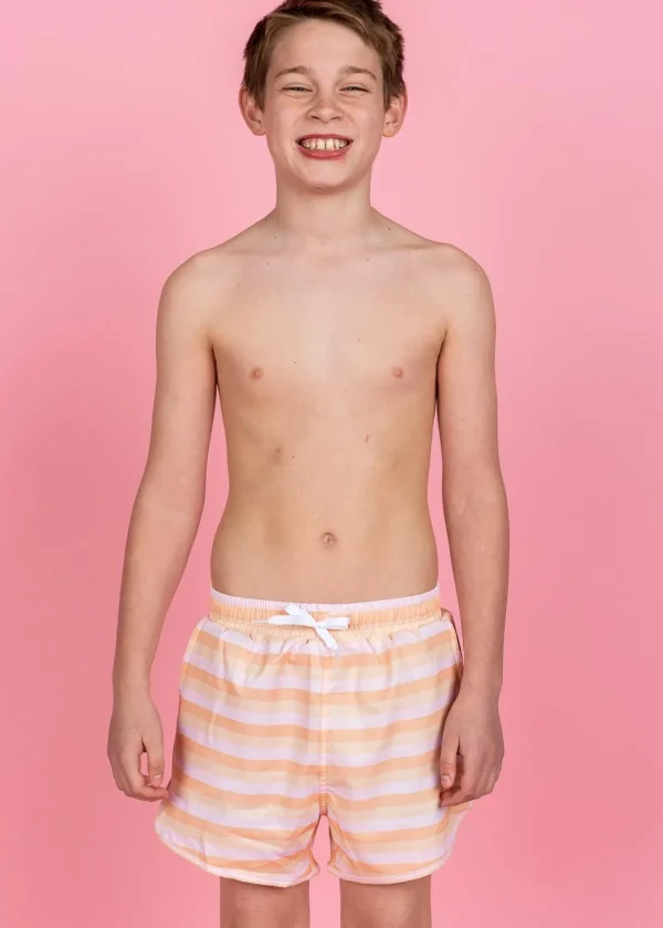 Peachy Stripe | Youth Retro Shorties