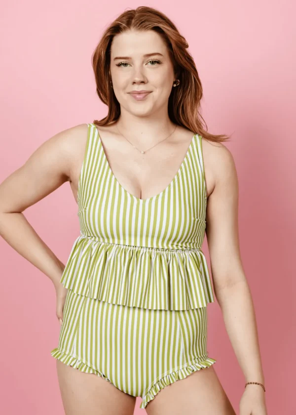 Pear Stripes | All Ruffled Up Bottoms