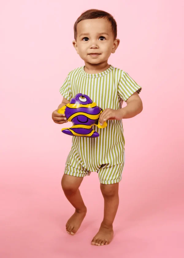 Pear Stripes | Baby Shorties Rashguard (Unisex)