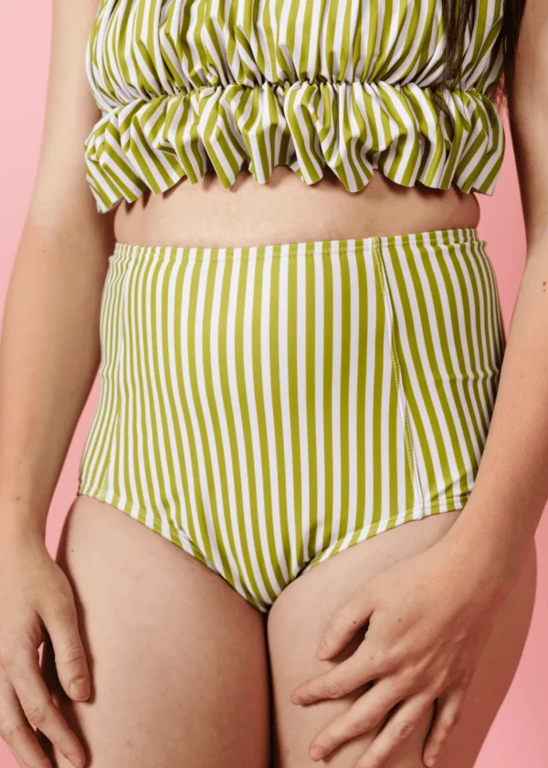 Pear Stripes | High-Waisted Bottoms