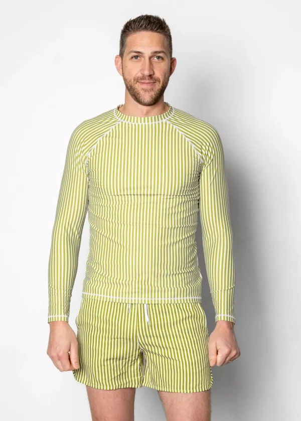 Pear Stripes | Mens Rashguard Top