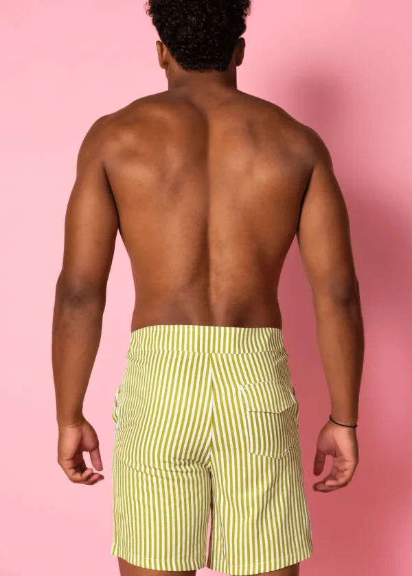 Pear Stripes | Mens Swim Trunks