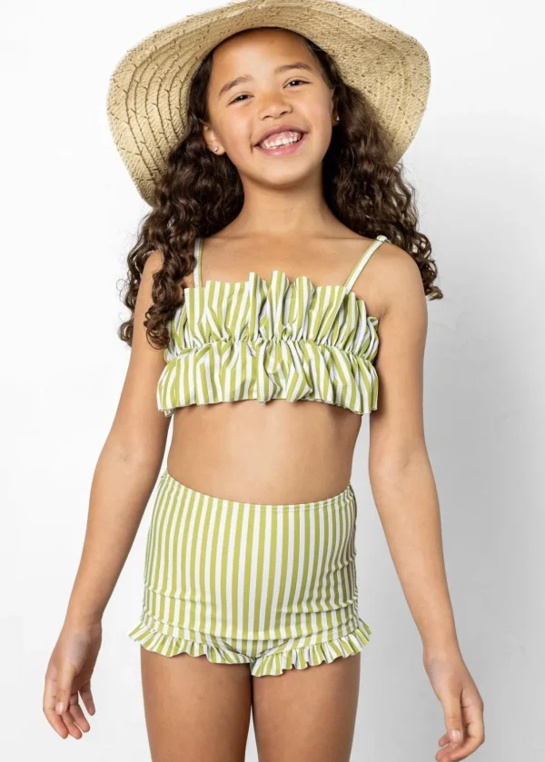 Pear Stripes | Mini All Ruffled Up Bottoms