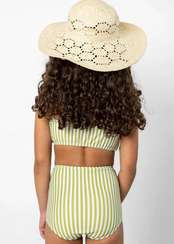 Pear Stripes | Mini High-Waisted Bottoms