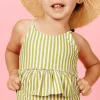 Pear Stripes | Mini Peplum Top