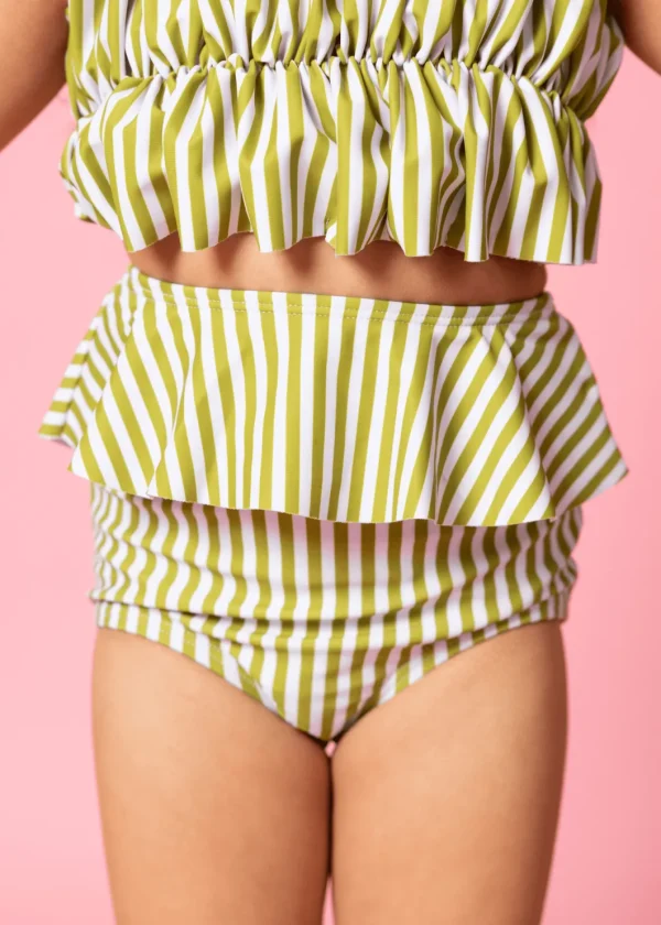 Pear Stripes | Mini Peplum Bottoms