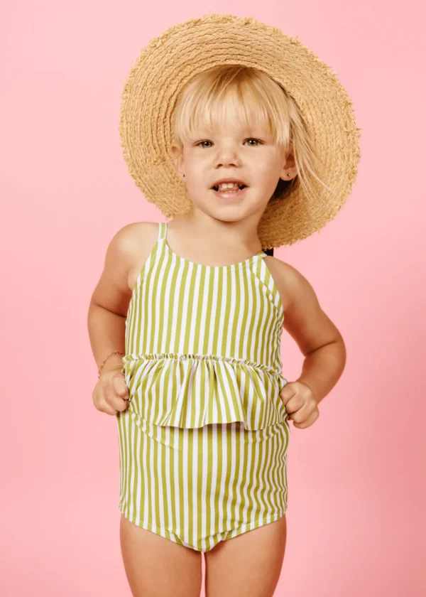 Pear Stripes | Mini Peplum Top
