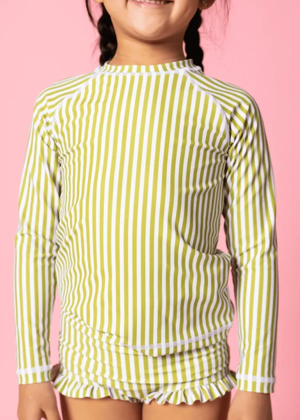 Pear Stripes | Mini Rashguard Top (Unisex)