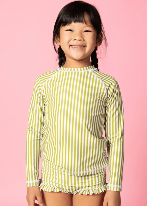 Pear Stripes | Mini Rashguard Top (Unisex)