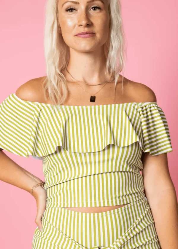 Pear Stripes | Ruffled Around Top