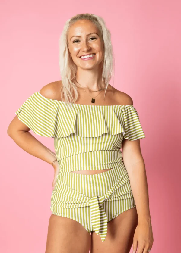 Pear Stripes | Ruffled Around Top