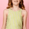 Pear Stripes | Youth Racer Back Top