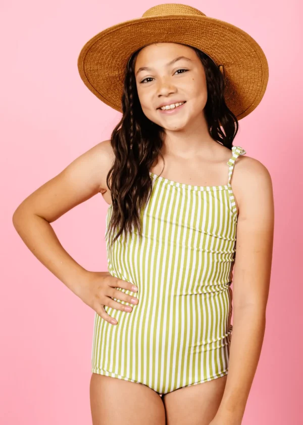 Pear Stripes | Youth Simply One-Piece