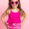 Pink Blooms | Mini Mid-Ruffle Bottoms