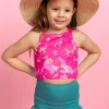 Pink Blooms | Mini Racer Back Top