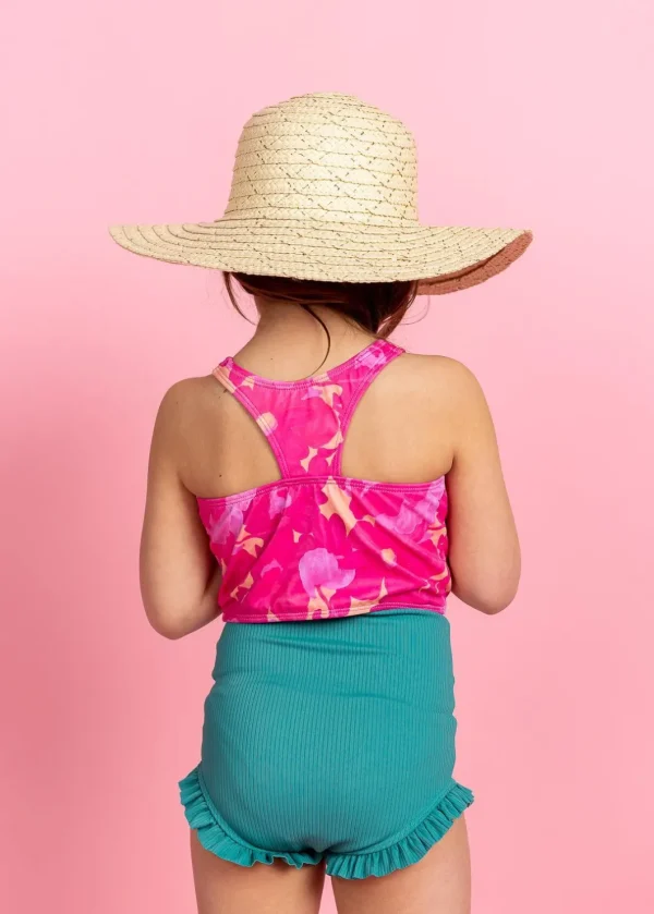 Pink Blooms | Mini Racer Back Top