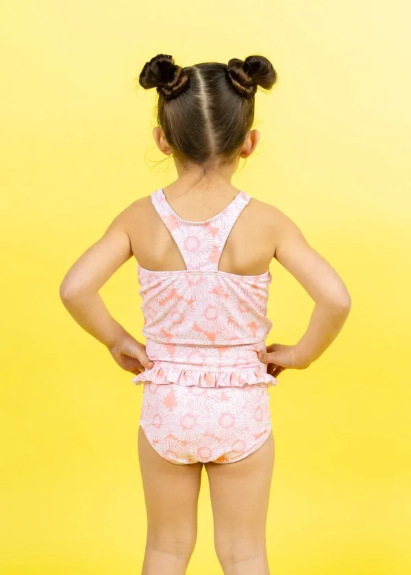 Pink Daisies | Mini Mid-Ruffle Bottoms