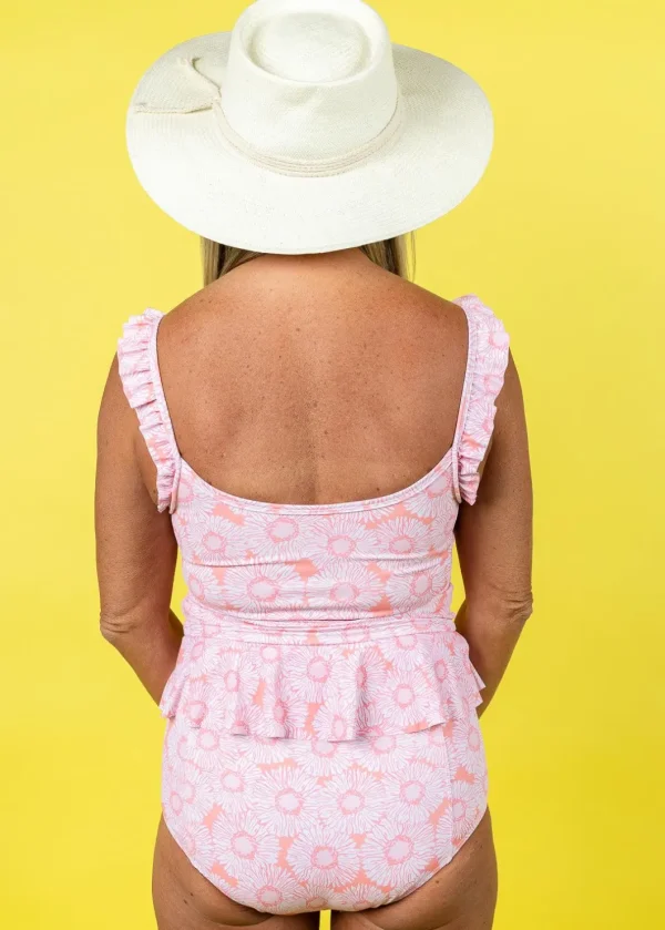 Pink Daisies | Peplum Bottoms