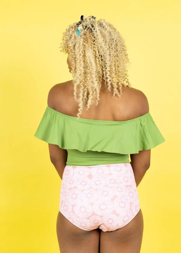 Pink Daisies | Ruched Bottoms 2.0
