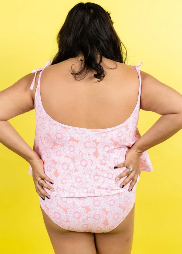 Pink Daisies | Ruched Bottoms 2.0