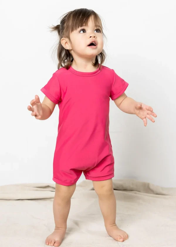 Pink Raspberry | Baby Shorties Rashguard (Unisex)
