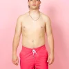 Pink Raspberry | Mens Swim Trunks