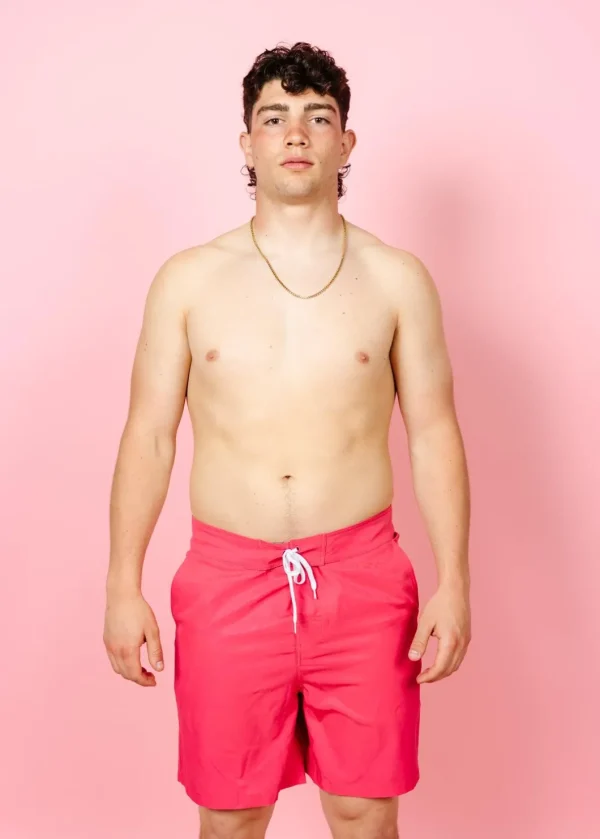 Pink Raspberry | Mens Swim Trunks