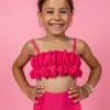 Pink Raspberry | Mini Down in Front Ruffle Bottoms